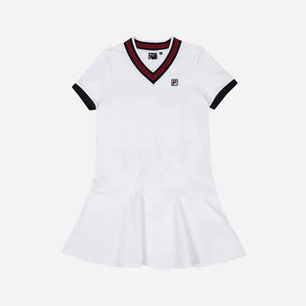 Vestidos Fila Mulher Branco - Fila Flare Portugal Online,JGXF-58137